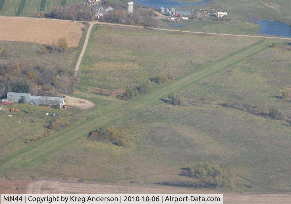 Angen Field Airport (MN44) - A shot of Angen Field from 2500'.
