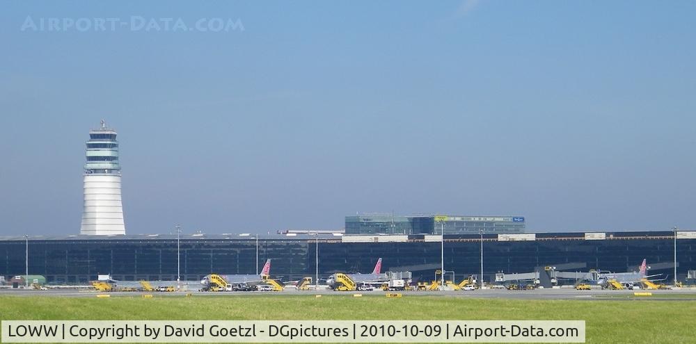 Vienna International Airport, Vienna Austria (LOWW) - Some NIKI-aircraft with tower and the 