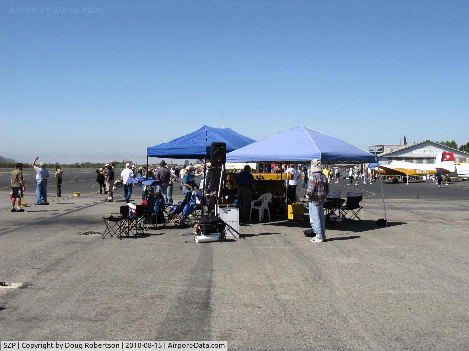 Santa Paula Airport (SZP) - 80th Anniversary Airshow-Airshow Central-Announcer's stand