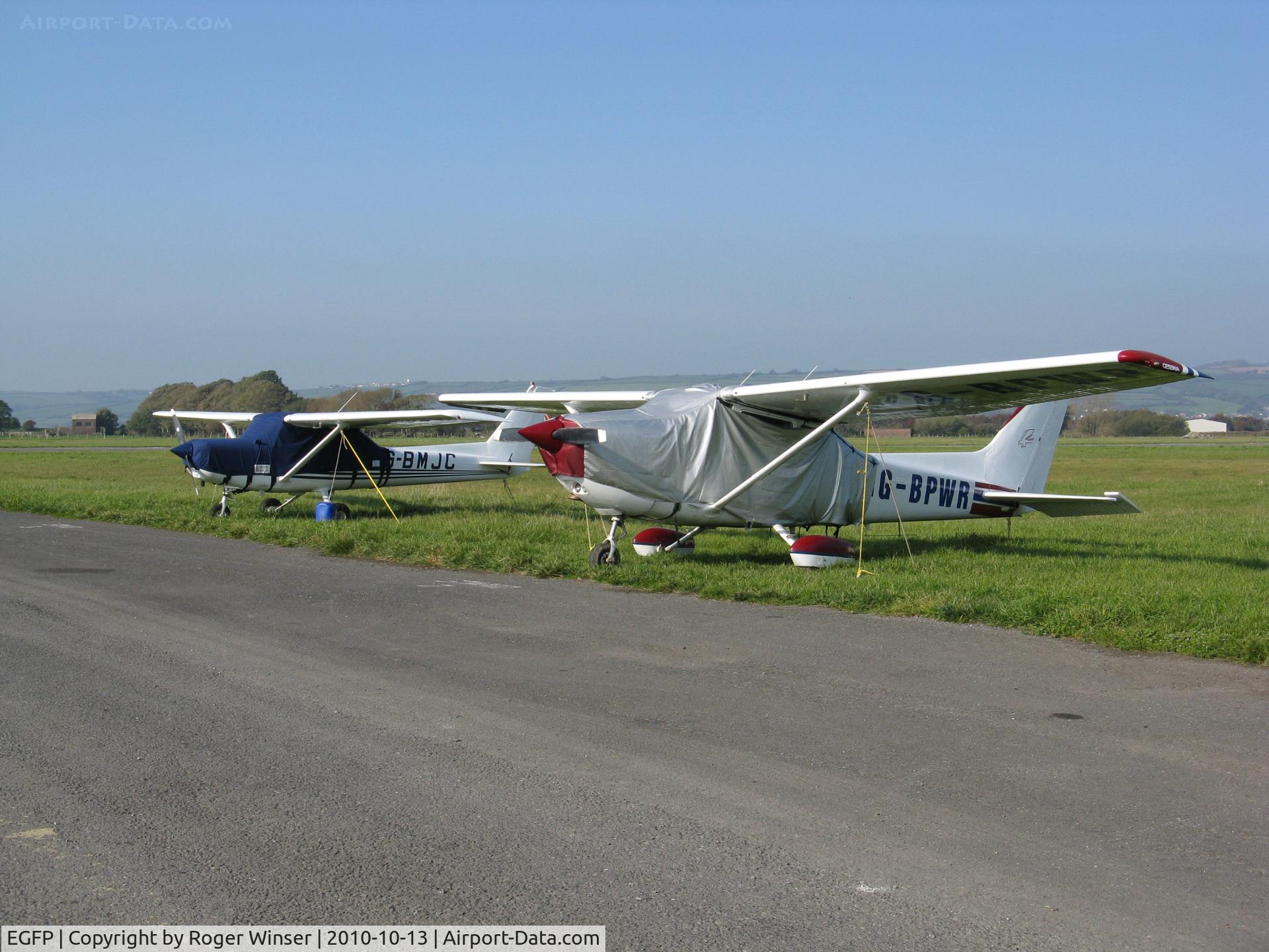 Pembrey Airport, Pembrey, Wales United Kingdom (EGFP) - Resident aircraft.