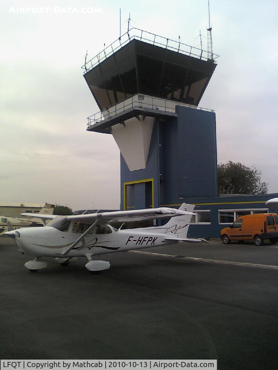 Merville Calonne Airport, Merville / Hazebrouck France (LFQT) - TWR of Merville with plane