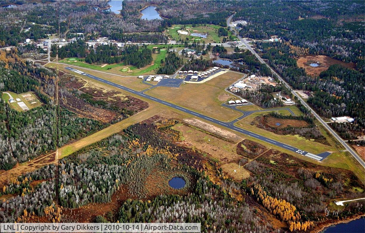 Kings Land O' Lakes Airport (LNL) - LNL from the south, looking north