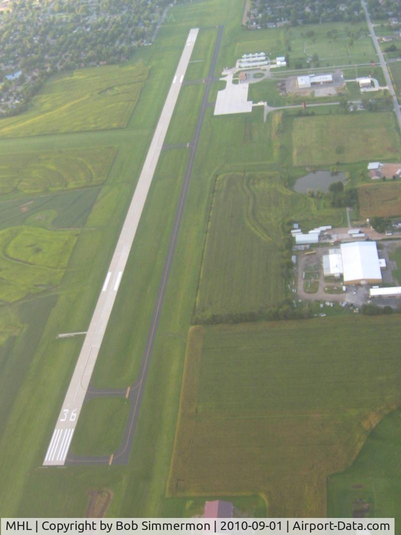 Marshall Memorial Municipal Airport (MHL) - Looking north