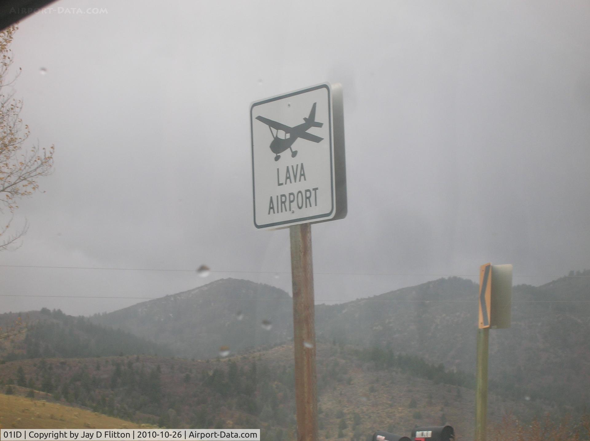 Lava Hot Springs Airport (01ID) - Lava Hot Springs, Idaho Airport Sign