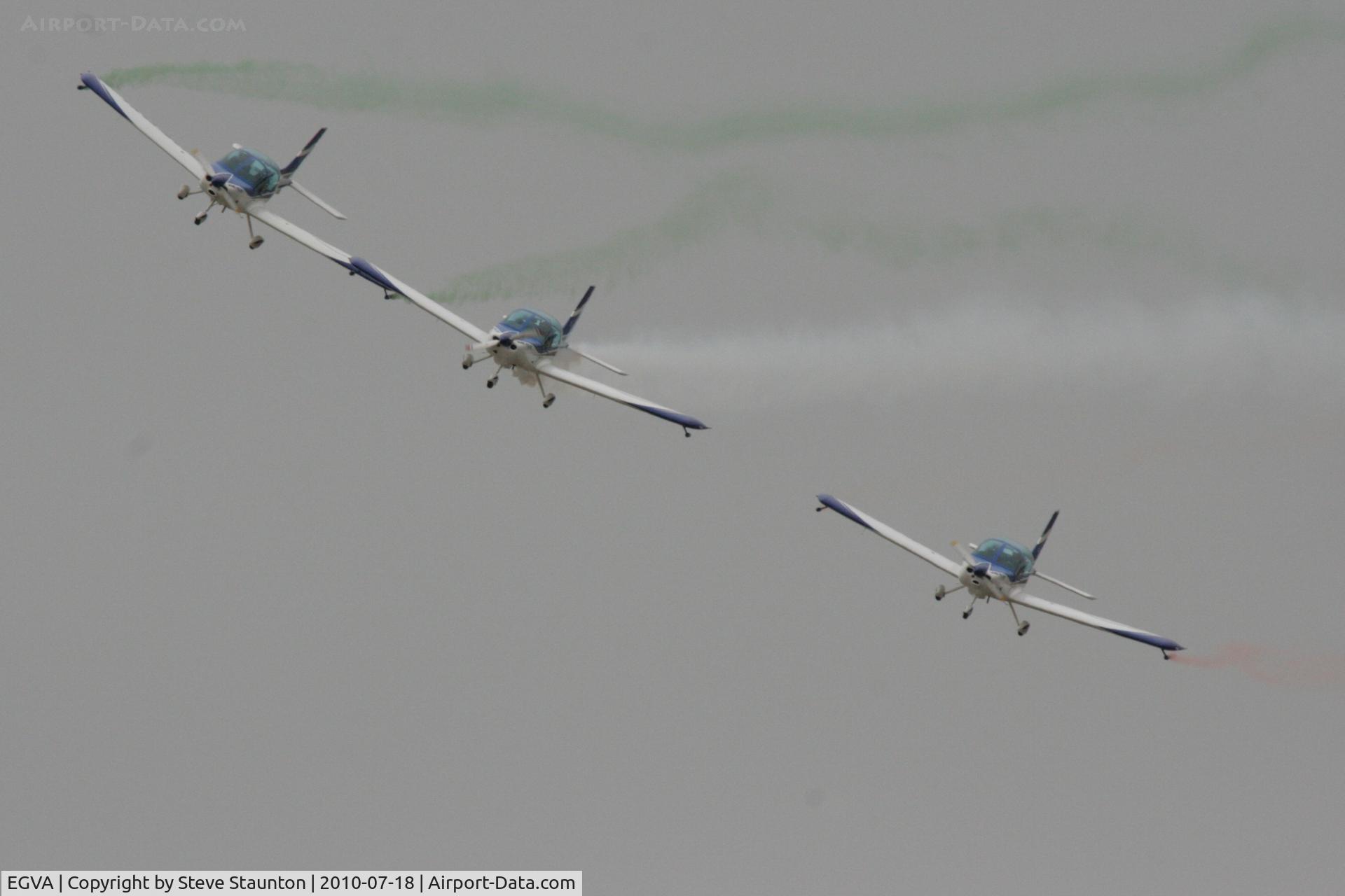 RAF Fairford Airport, Fairford, England United Kingdom (EGVA) - Texan Team, three disabed pilots flying close formation in these ultra lights - taken at the Royal International Air Tattoo 2010