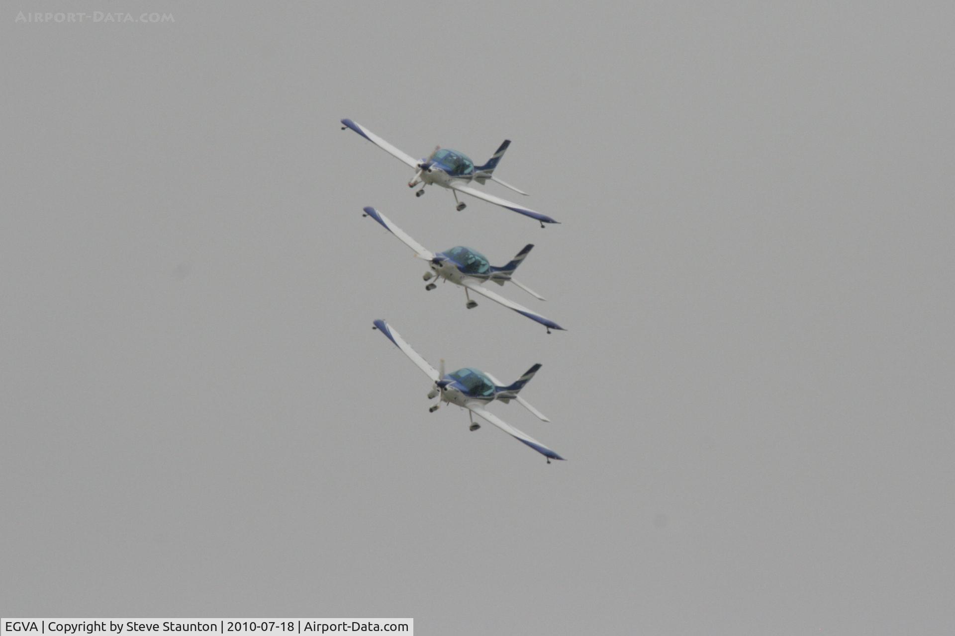 RAF Fairford Airport, Fairford, England United Kingdom (EGVA) - Texan Team, three disabed pilots flying close formation in these ultra lights - taken at the Royal International Air Tattoo 2010