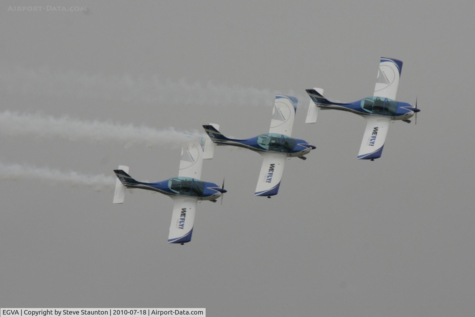 RAF Fairford Airport, Fairford, England United Kingdom (EGVA) - Texan Team, three disabed pilots flying close formation in these ultra lights - taken at the Royal International Air Tattoo 2010