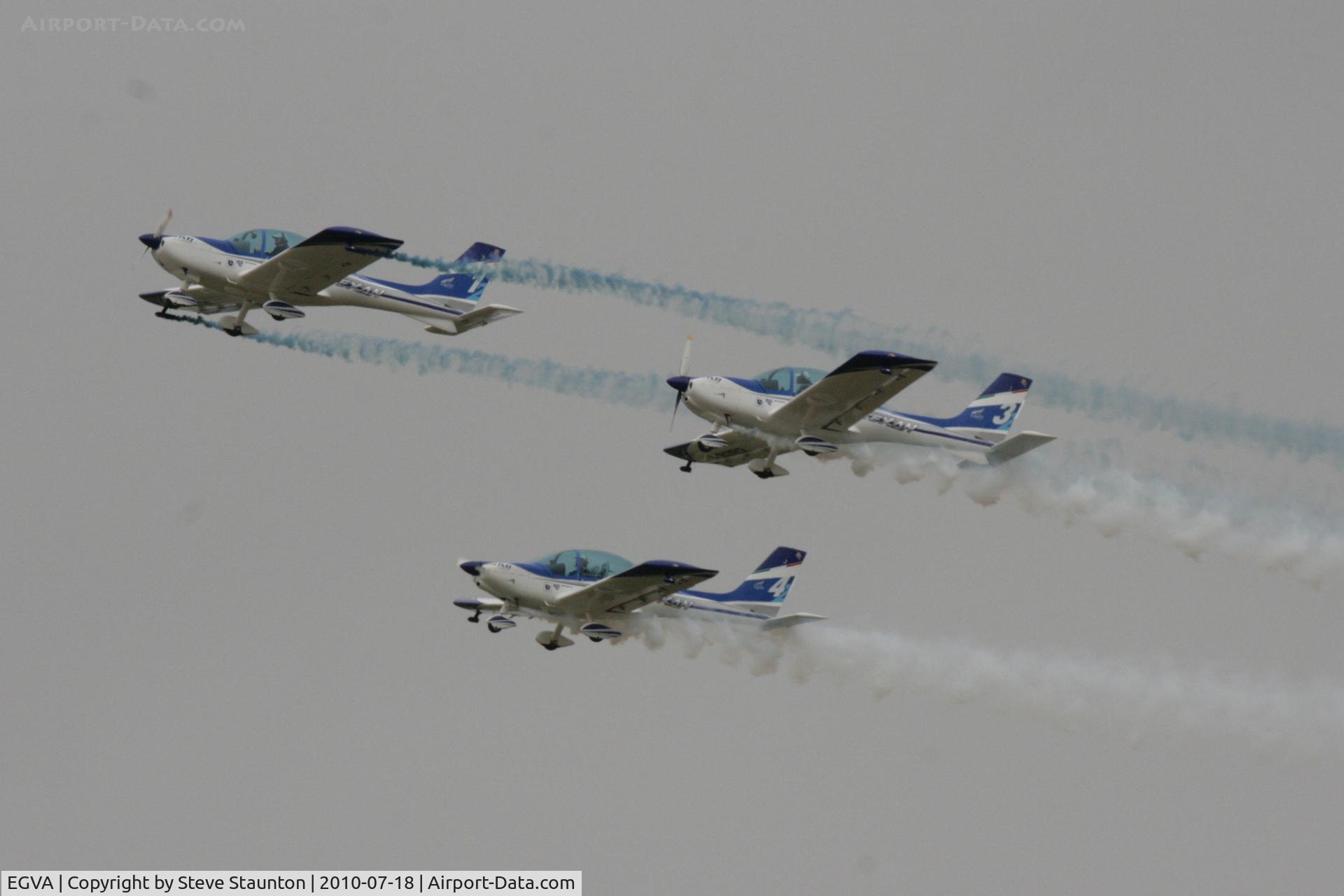 RAF Fairford Airport, Fairford, England United Kingdom (EGVA) - Texan Team, three disabed pilots flying close formation in these ultra lights - taken at the Royal International Air Tattoo 2010