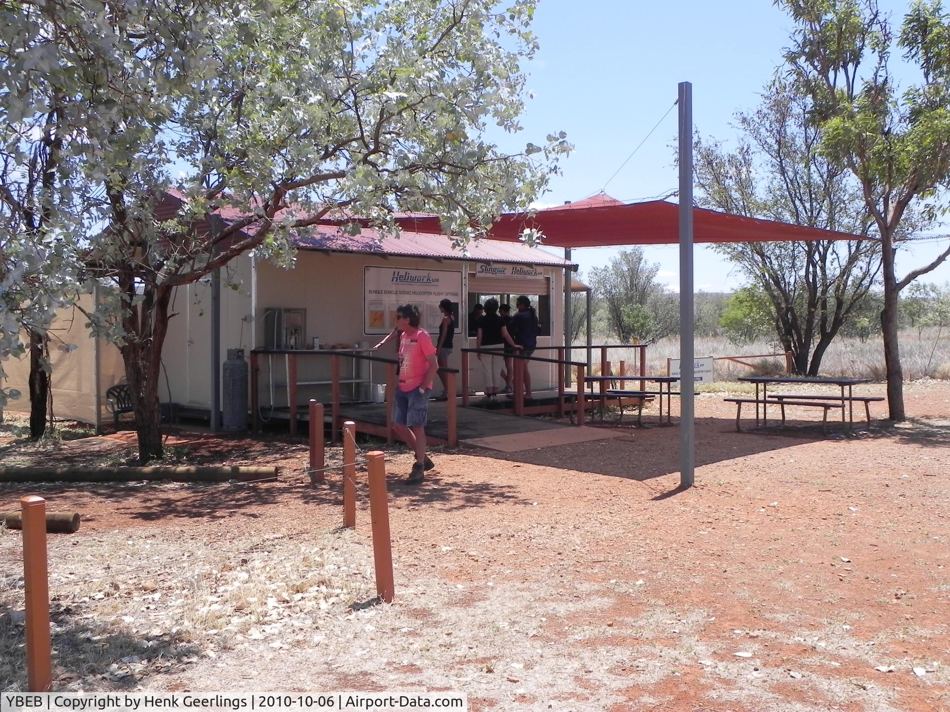 YBEB Airport - Bellburn Airstrip , Kimberley's , WA

Check in for Helicopter flt over Bungle Bungle's by Slingair Heli Work