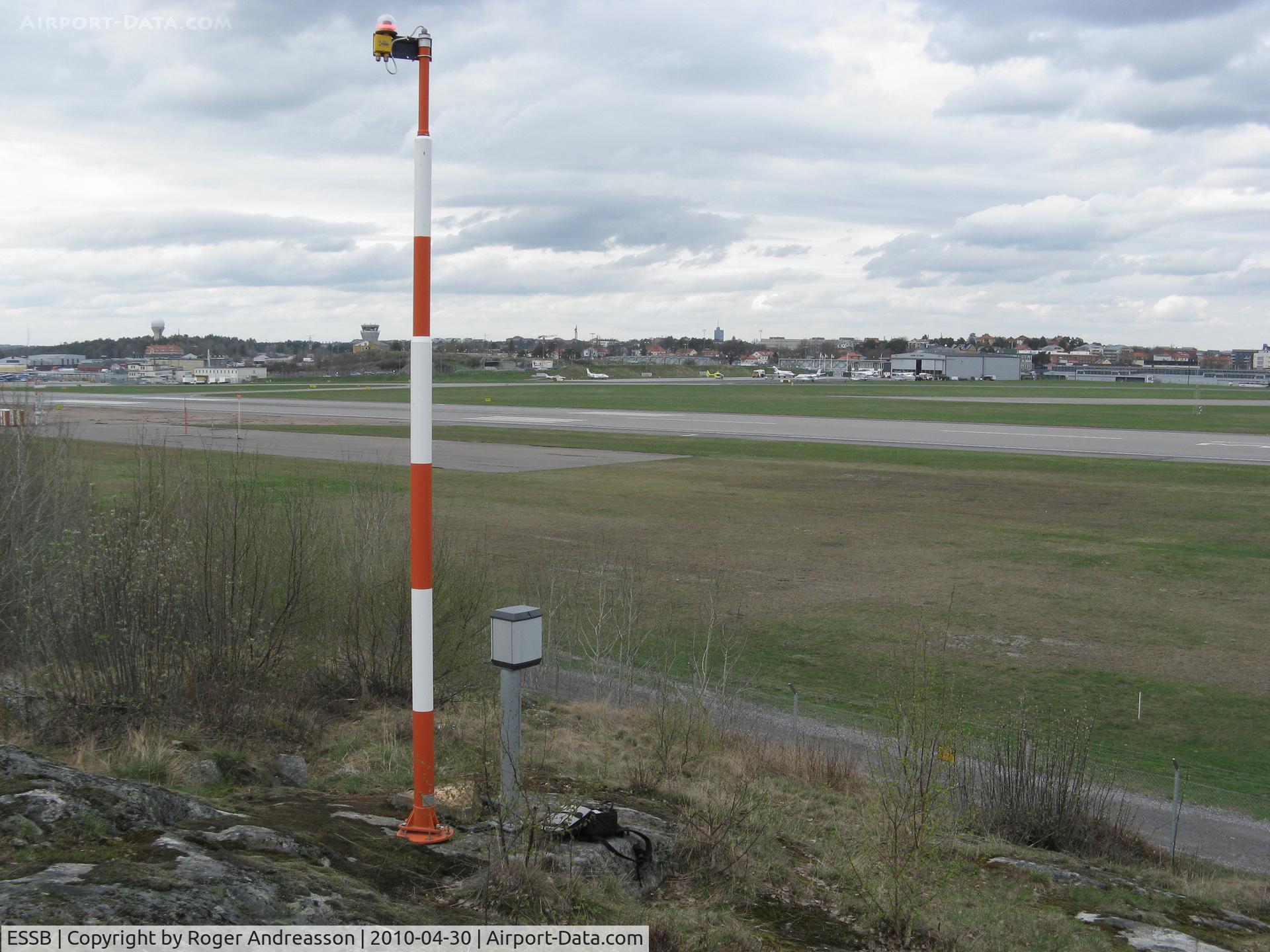 Stockholm-Bromma Airport, Stockholm Sweden (ESSB) - View from the spotting place at runway 30 threshold