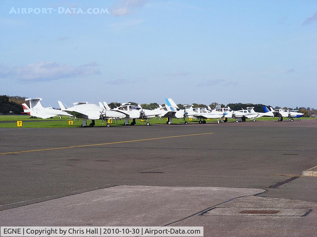 Gamston Airport, Retford, England United Kingdom (EGNE) - some of the based aircraft at Gamston