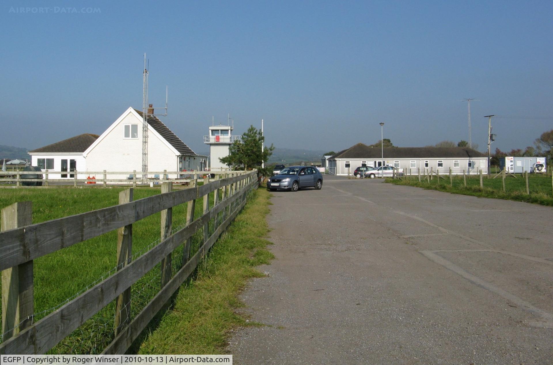 Pembrey Airport, Pembrey, Wales United Kingdom (EGFP) - Pembrey Airport buildings and control tower.