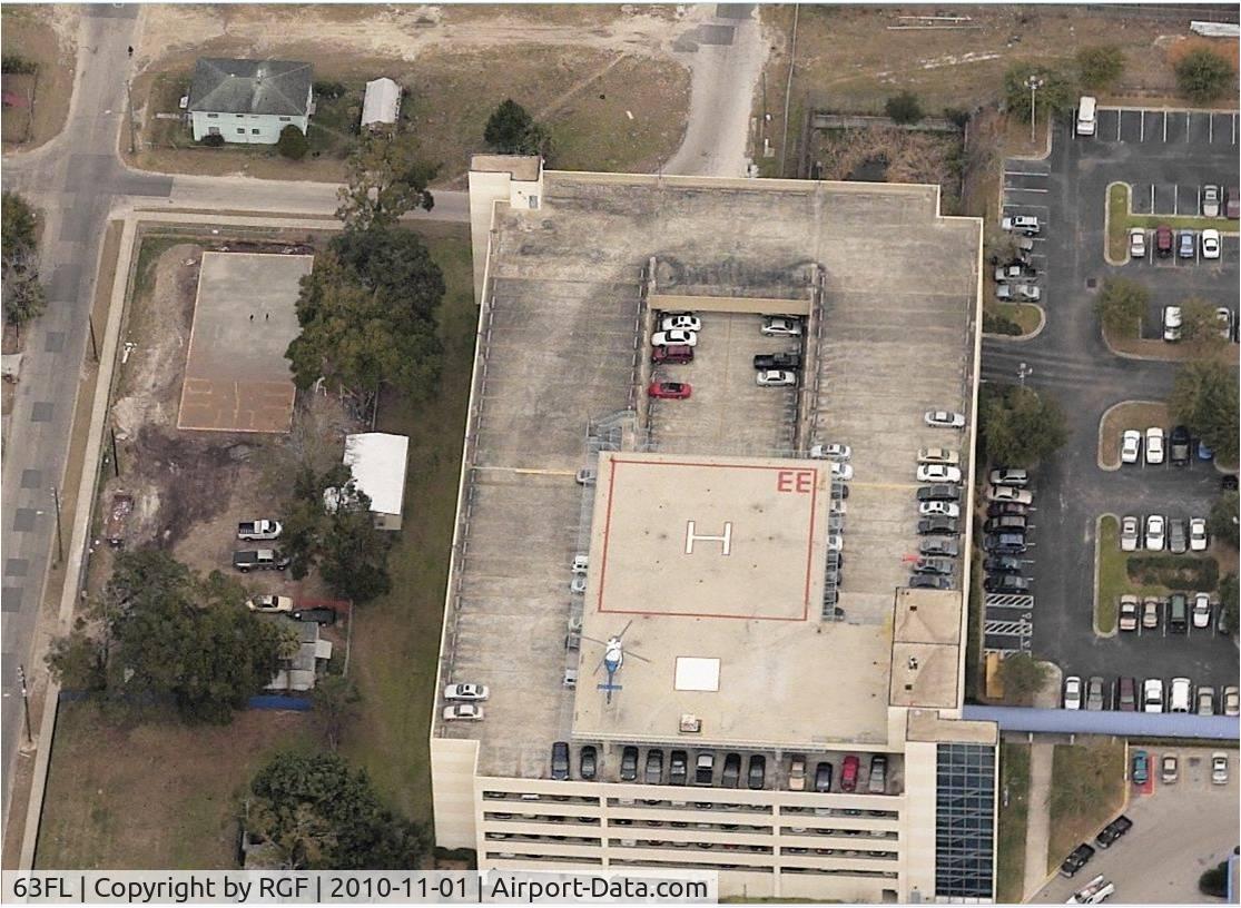 Shands Cair Heliport (63FL) - Its a helipad, Med Helo is based at this airport so it will usually be there on the pad. UNICOM is 123.025