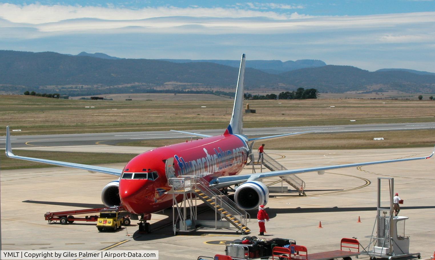 Launceston Airport, Launceston, Tasmania Australia (YMLT) - Pacific Blue arrives from Melbourne