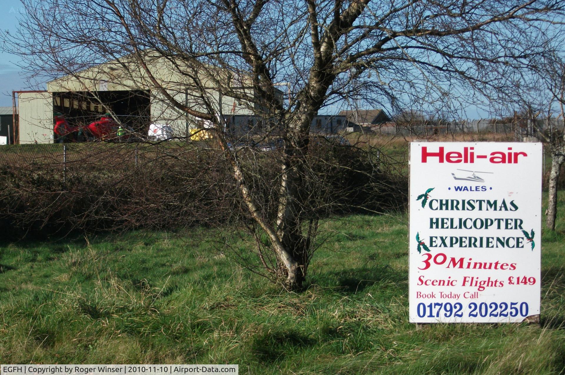 Swansea Airport, Swansea, Wales United Kingdom (EGFH) - Helicopter operator at the airport