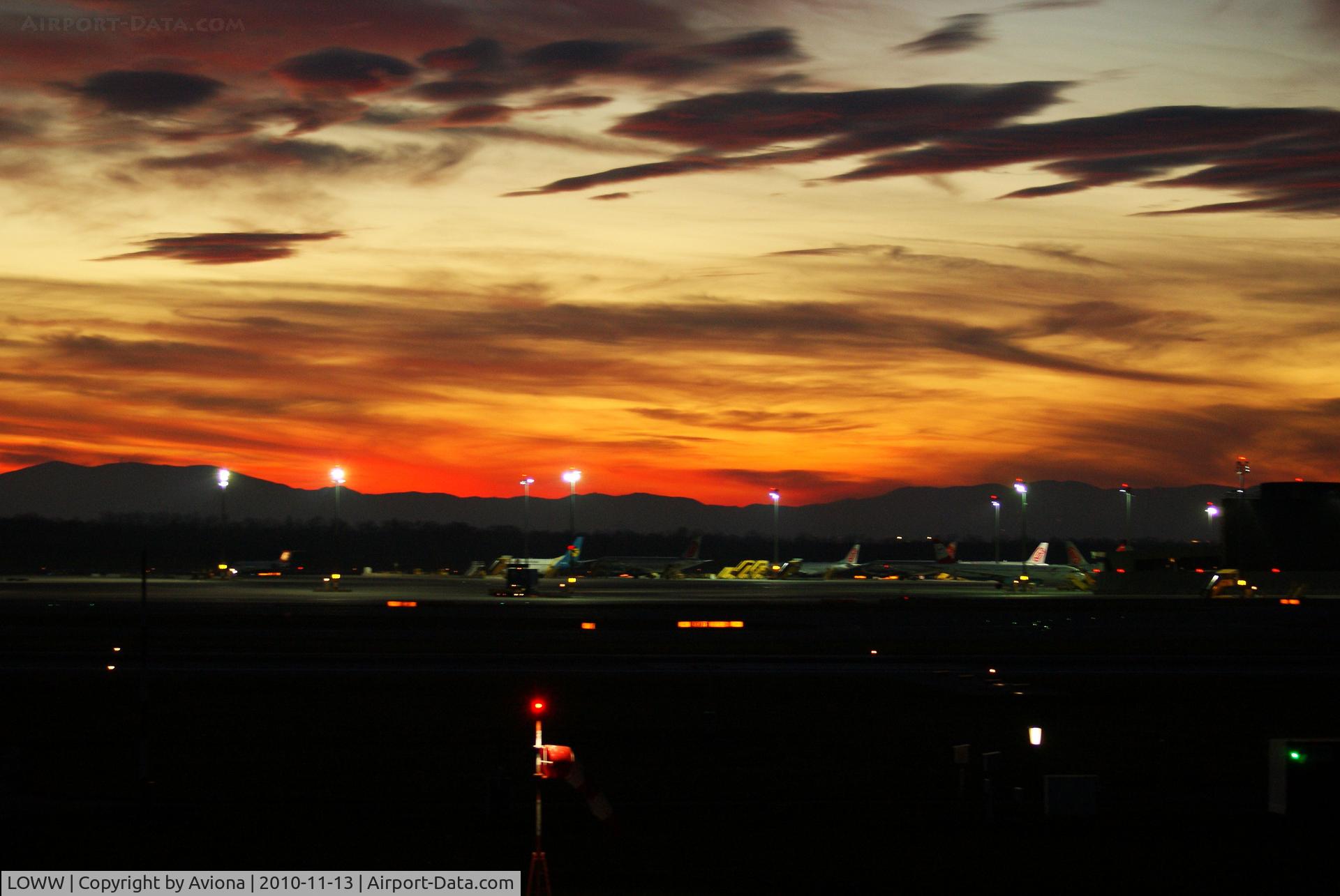 Vienna International Airport, Vienna Austria (LOWW) - VIE @ Sunset