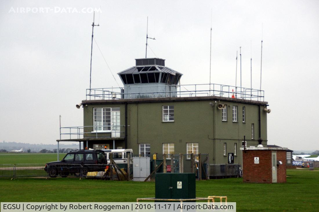Duxford Airport, Cambridge, England United Kingdom (EGSU) - Controletower as seen from the TFc hangar.