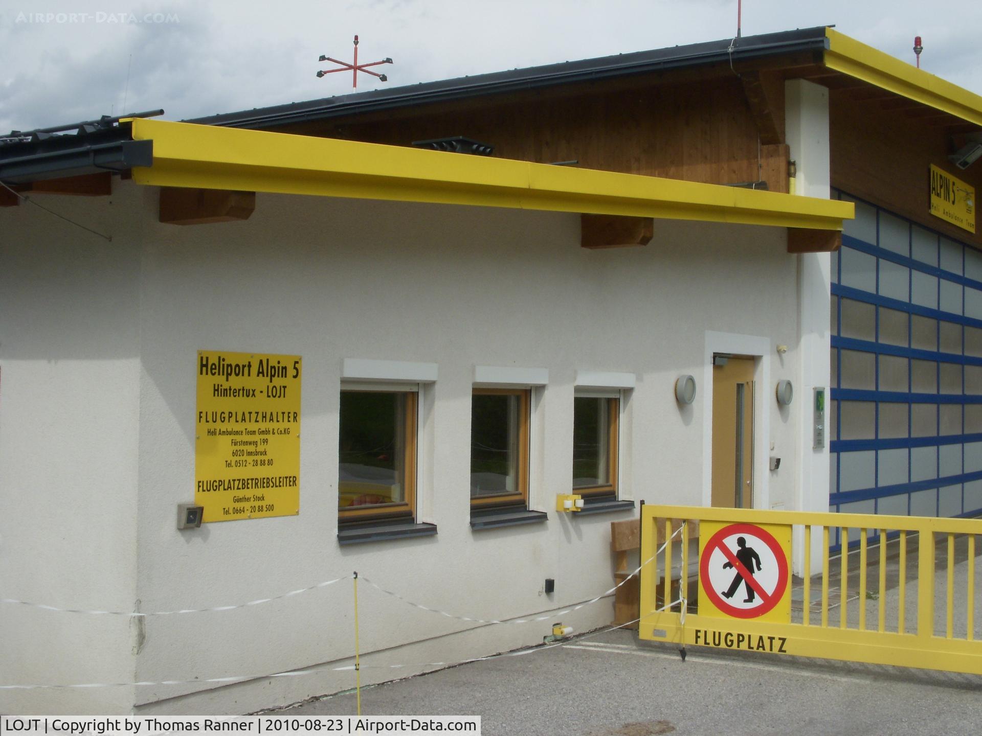 LOJT Airport - Ambulance Heliport near Hintertux ski resort, Austria