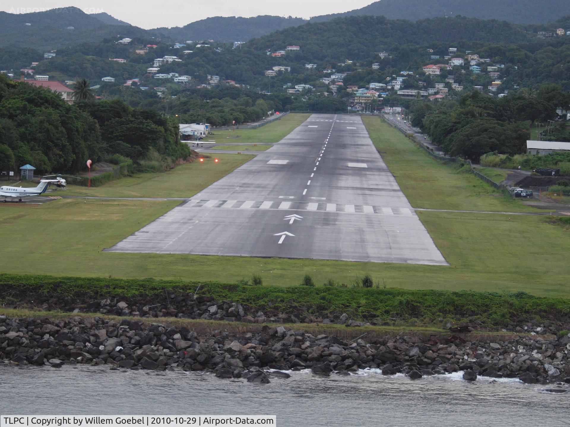 George F. L. Charles Airport (formerly Vigie Airport), Castries, Saint Lucia Saint Lucia (TLPC) - The airstrip of St Lucia (Castries)