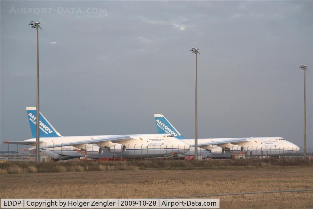 Leipzig/Halle Airport, Leipzig/Halle Germany (EDDP) - ...and in the BigBirdCorner are UR-820029 an UR-82007!