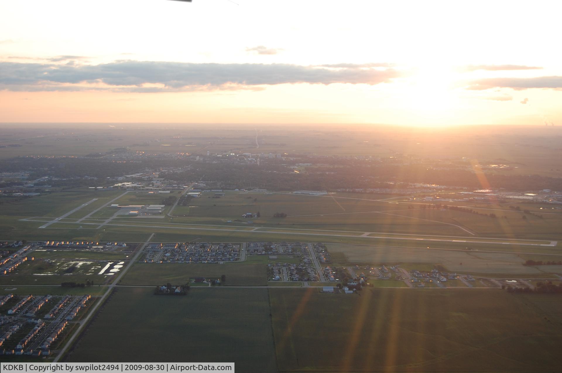 De Kalb Taylor Municipal Airport (DKB) - Coming in from the east