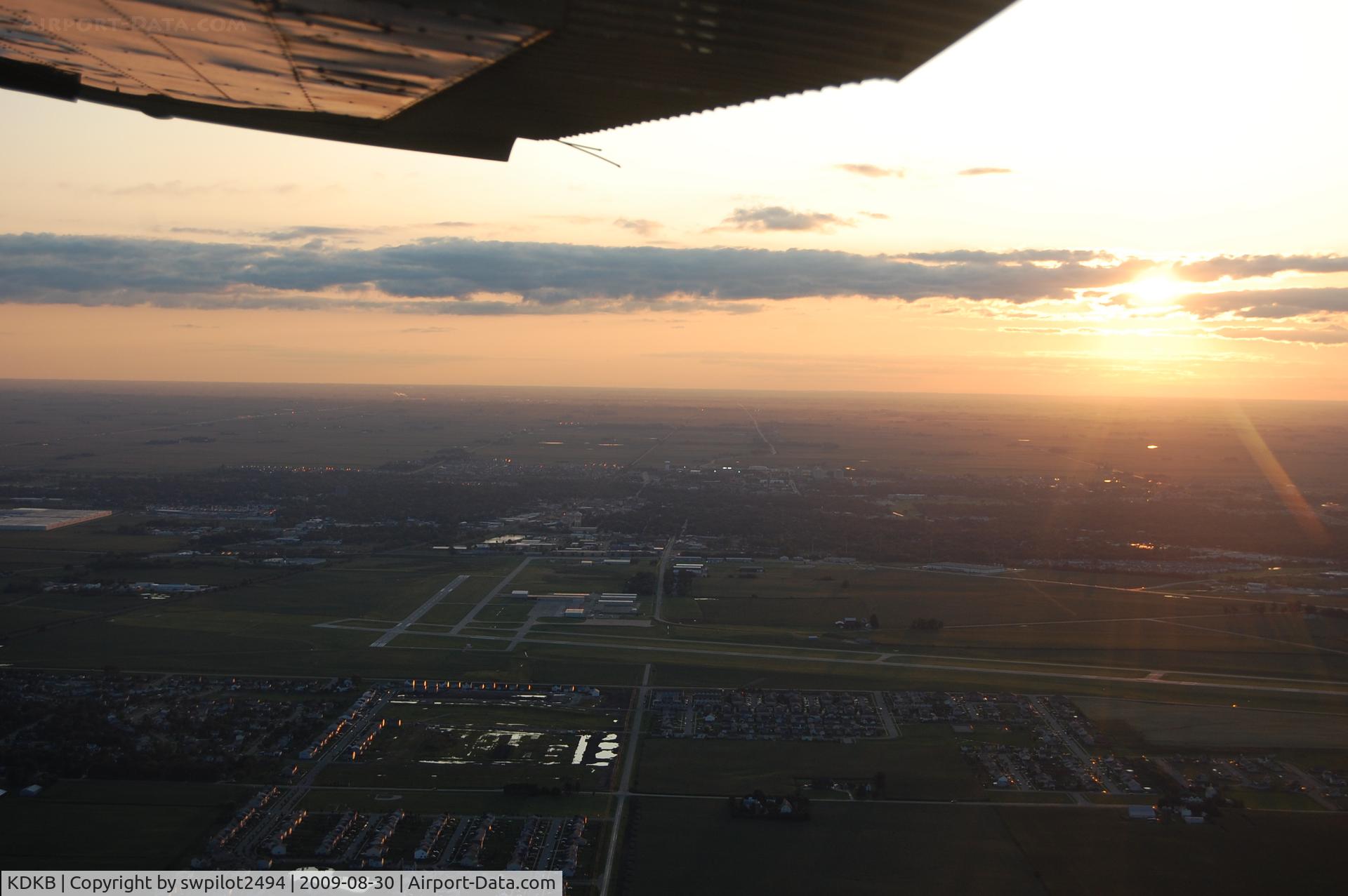 De Kalb Taylor Municipal Airport (DKB) - Coming in from the east