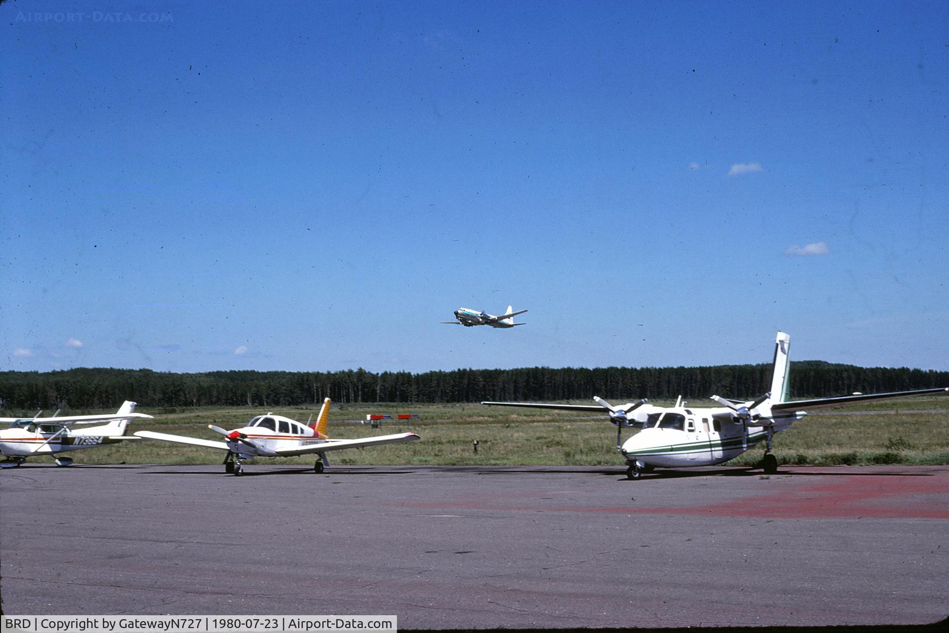 Brainerd Lakes Regional Airport (BRD) - Republic CV-580 N7743U departing.