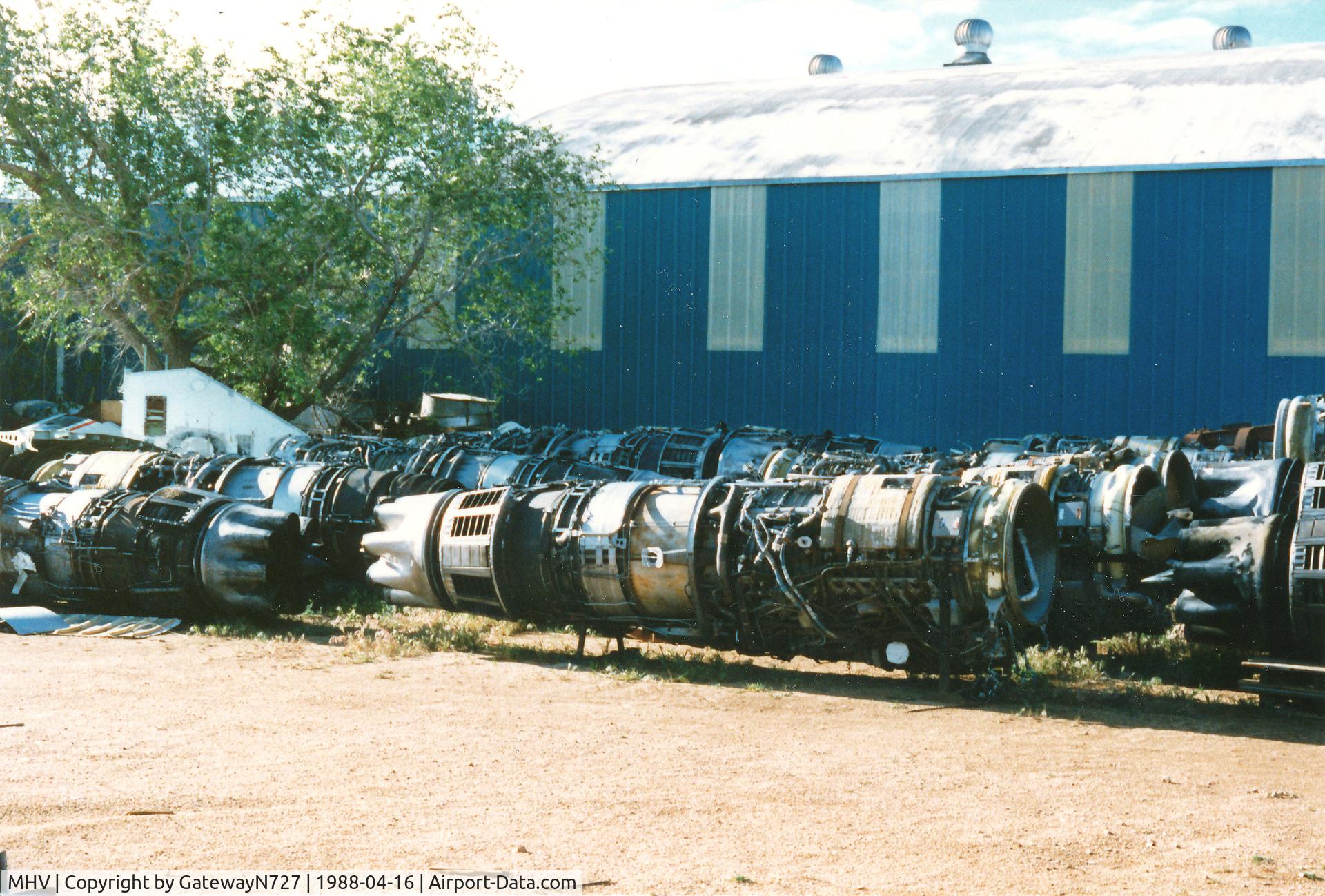 Mojave Airport (MHV) - Surplus GE CJ805 turbojets formerly attached to Convair 880s.