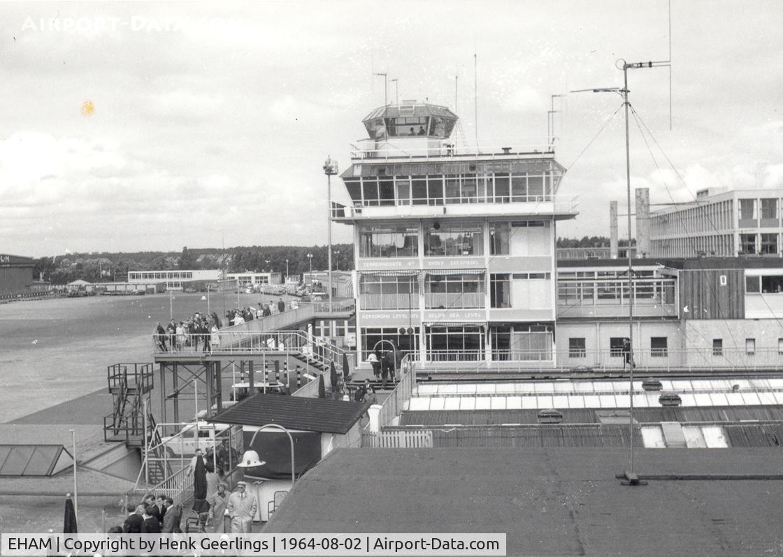 Amsterdam Schiphol Airport, Haarlemmermeer, near Amsterdam Netherlands (EHAM) - Schiphol Airport , Control Tower, 02 Aug 1964 

Scan from photo