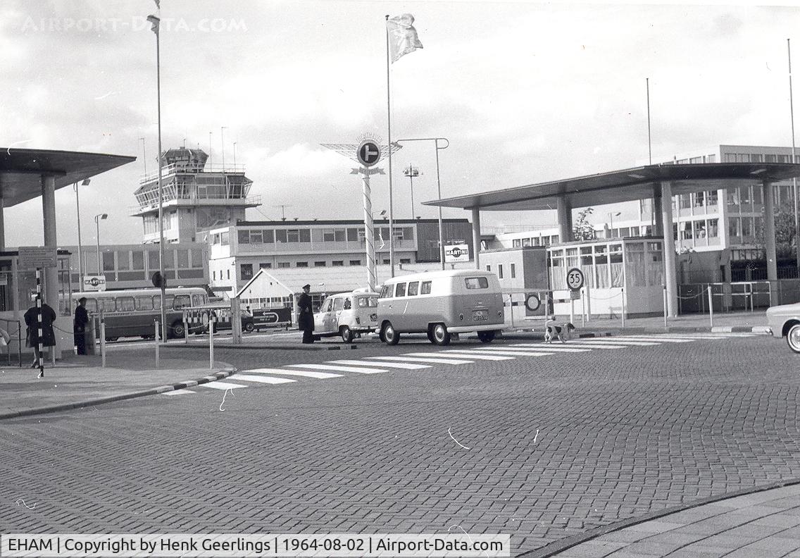 Amsterdam Schiphol Airport, Haarlemmermeer, near Amsterdam Netherlands (EHAM) - Schiphol , Main entrance , 02 aug 1964