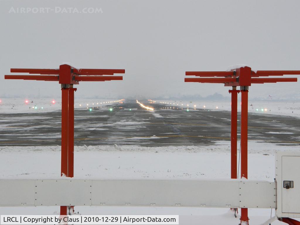 Cluj-Napoca International Airport, Cluj-Napoca Romania (LRCL) - Runway at sunset...winter sunset