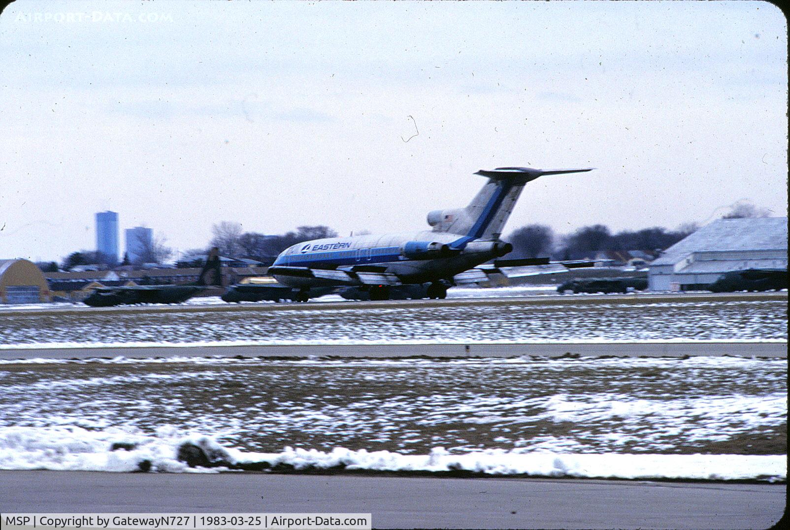 Minneapolis-st Paul Intl/wold-chamberlain Airport (MSP) - Eastern B727-025 landing roll on rwy 29R.