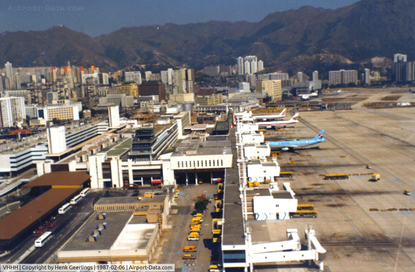 Hong Kong International Airport, Hong Kong Hong Kong (VHHH) - Hongkong , Kai Tak Airport , Feb 1987