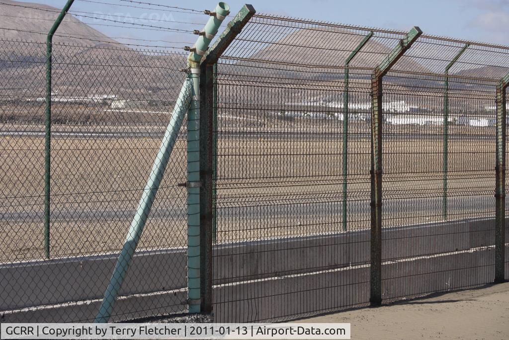 Arrecife Airport (Lanzarote Airport), Arrecife Spain (GCRR) - The construction of a second fence at the threshold of Runway 03 at Lanzarote is bad news for photographers