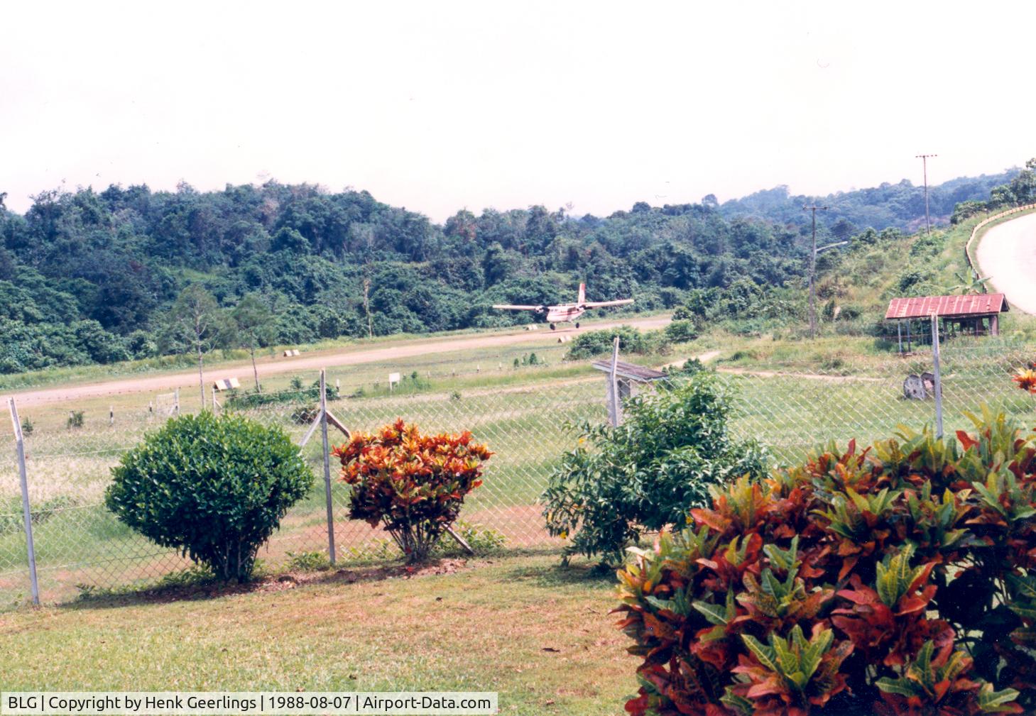 Beluga Airport (BLG) - Belaga airfield , Sarawak , Aug '88 Landing Twin Otter , 9M-MDL