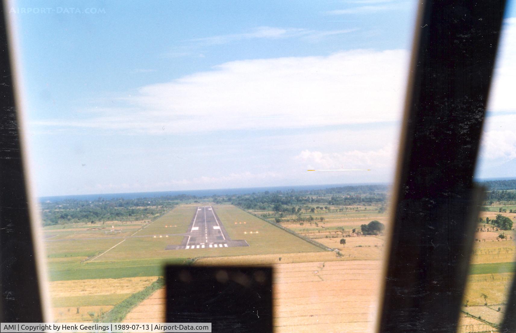 Selaparang Airport, Mataram, West Nusa Tenggara Indonesia (AMI) - Merpati Aviocar landing at Lombok , Jul '89