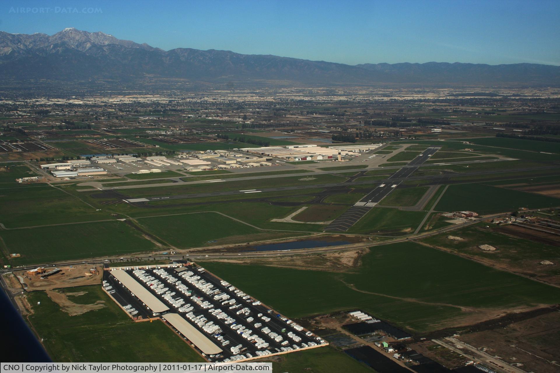 Chino Airport (CNO) - Airport overview while on downwind for 26R