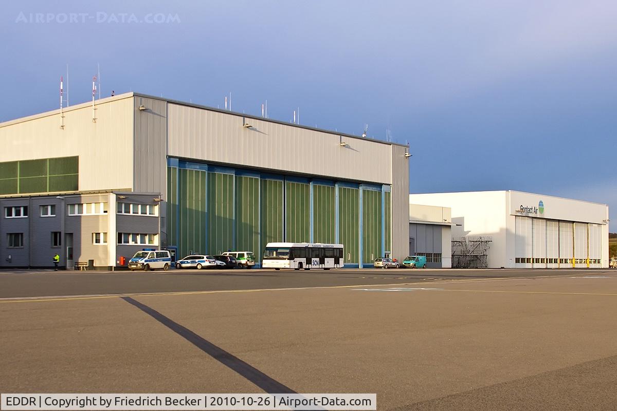 Saarbrücken Airport, Saarbrücken Germany (EDDR) - Cirrus Airlines and Contact Air maintenance facility