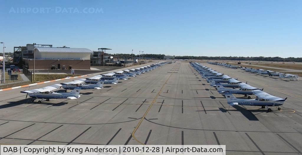 Daytona Beach International Airport (DAB) - A view of the Embry-Riddle Aeronautical University ramp at DAB.