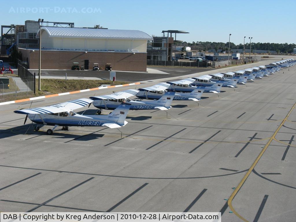 Daytona Beach International Airport (DAB) - A view of the Embry-Riddle Aeronautical University ramp at DAB.