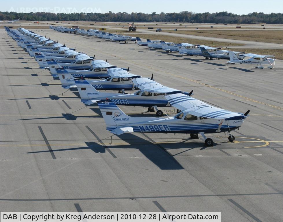 Daytona Beach International Airport (DAB) - A view of the Embry-Riddle Aeronautical University ramp at DAB.