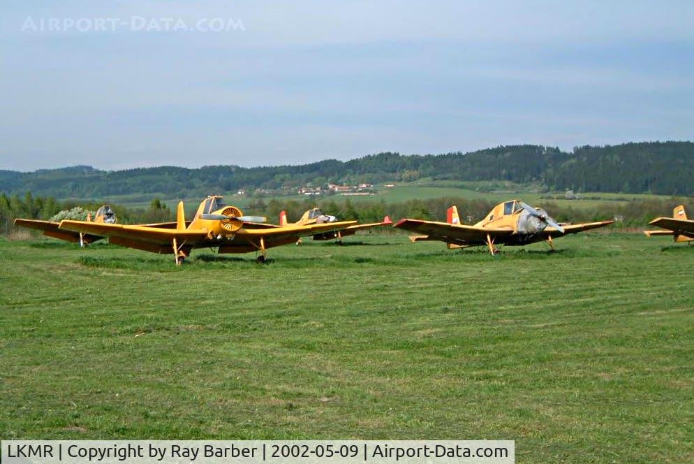 Mariánské Lázn? Airport, Mariánské Lázn? Czech Republic (LKMR) -  Various LET aircraft in open store.