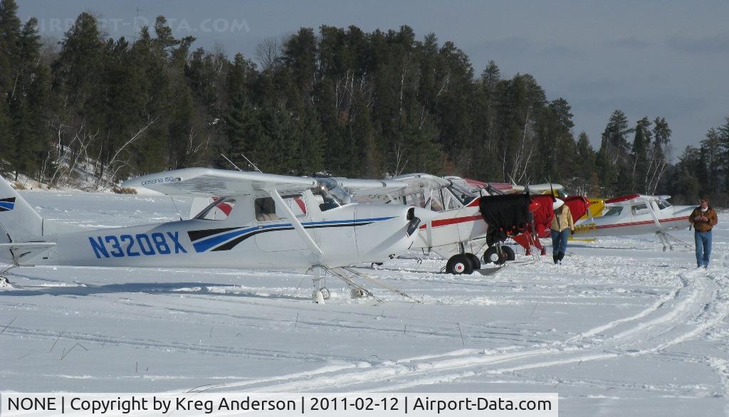 NONE Airport - The first few planes to arrive at the 1st Annual Zorbaz Ski-plane Chili Fly-in at Zhateau Zorbaz in Park Rapids, MN.