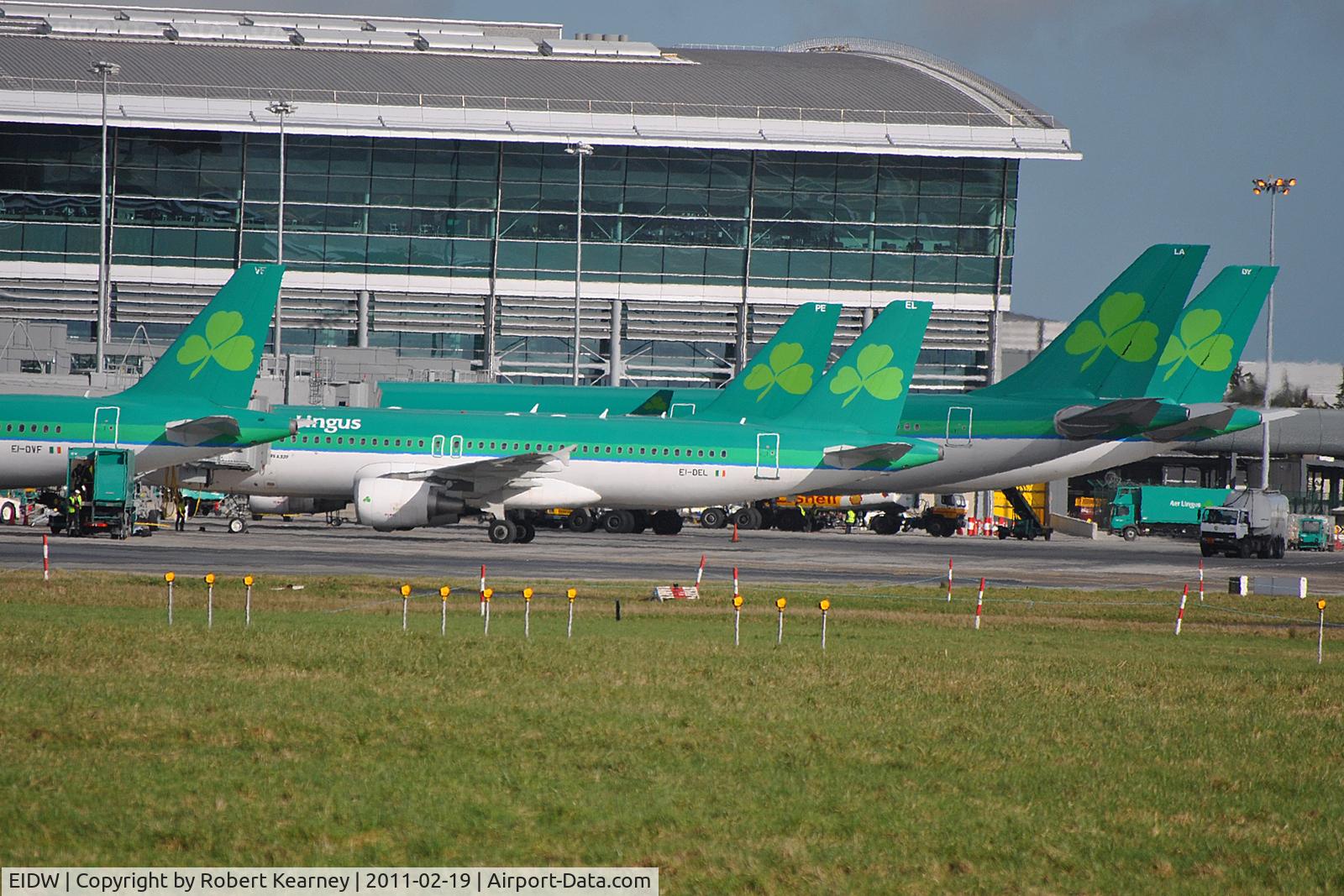 Dublin International Airport, Dublin Ireland (EIDW) - Line-up of tails on T2