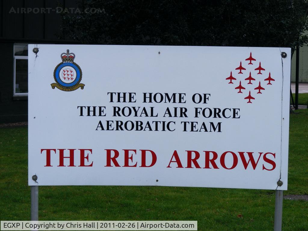 RAF Scampton Airport, Scampton, England United Kingdom (EGXP) - outside of the RAFAT hangar at RAF Scampton