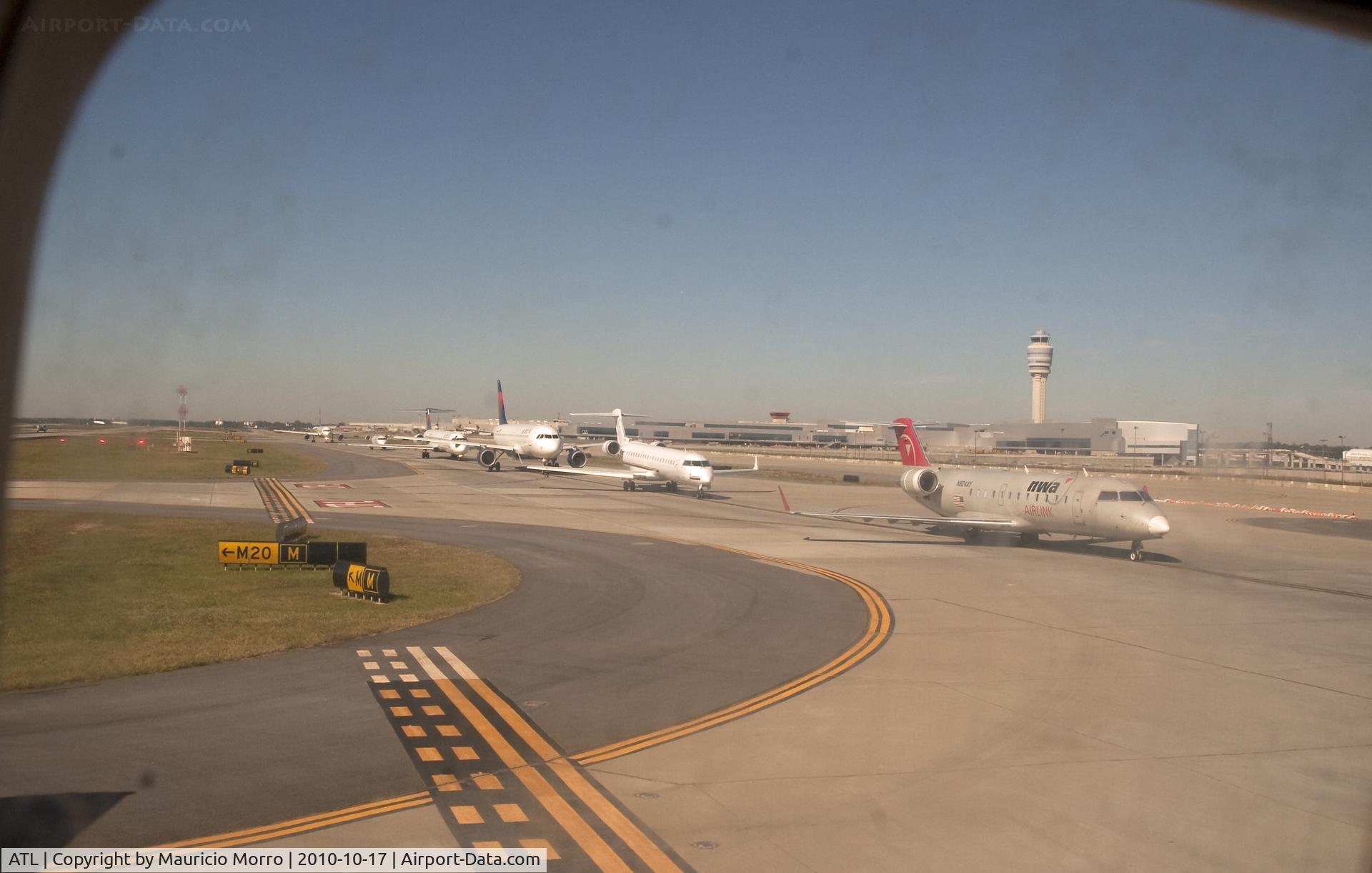 Hartsfield - Jackson Atlanta International Airport (ATL) - As always a busy morning at Hartsfield, Bombardier CL600, MD88, A320 and others waiting for take off
