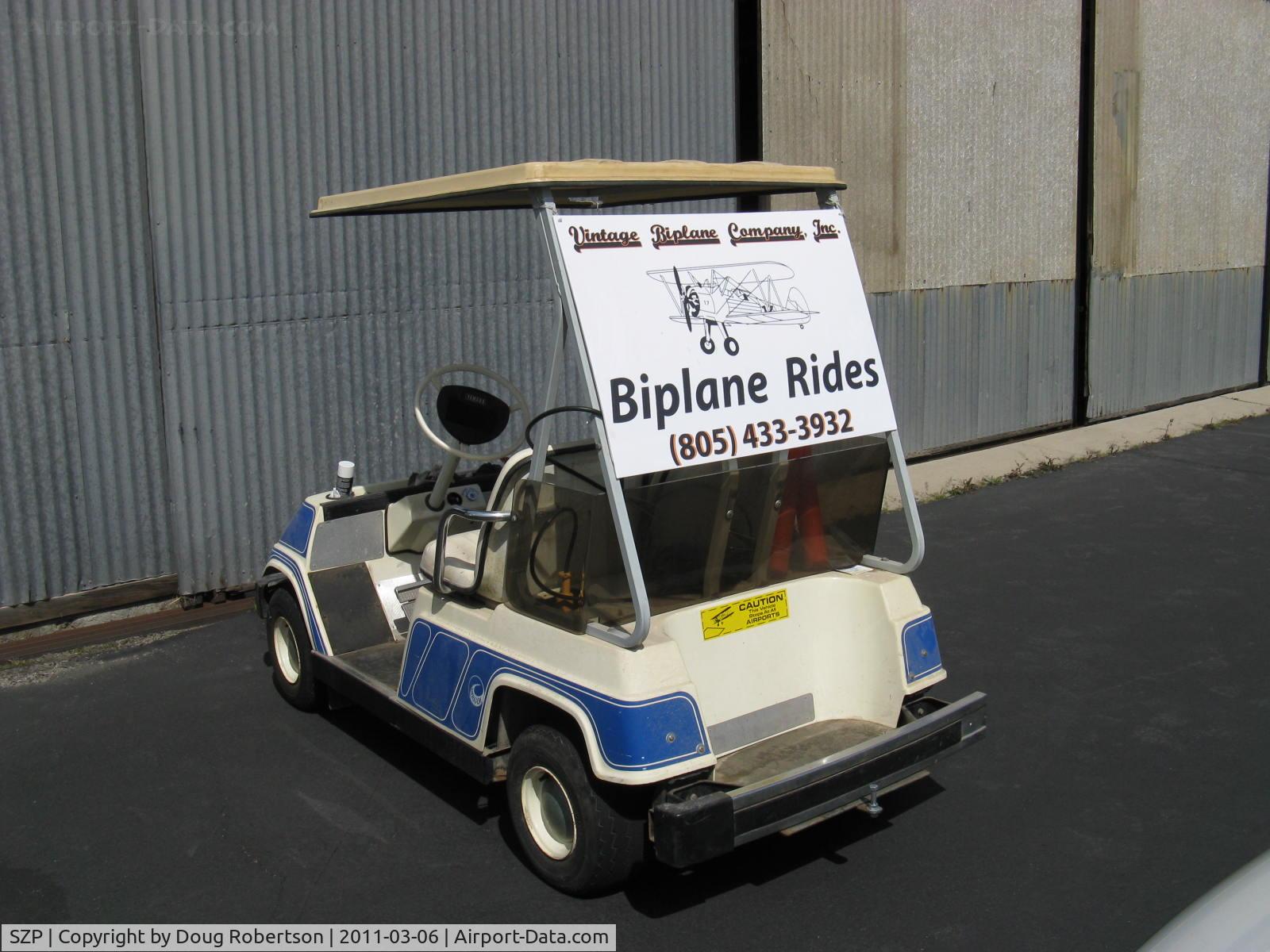 Santa Paula Airport (SZP) - Advertising Boeing Stearman Biplane rides in N56245-which see