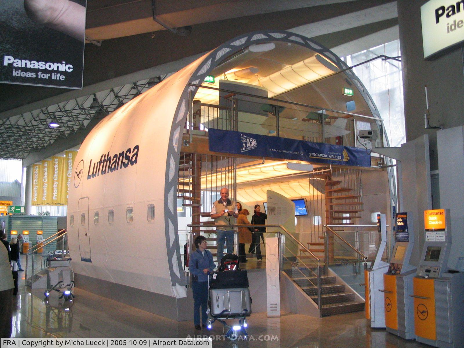 Frankfurt International Airport, Frankfurt am Main Germany (FRA) - A380 mock-up at Frankfurt Airport. Lufthansa has 15 of this beast on order