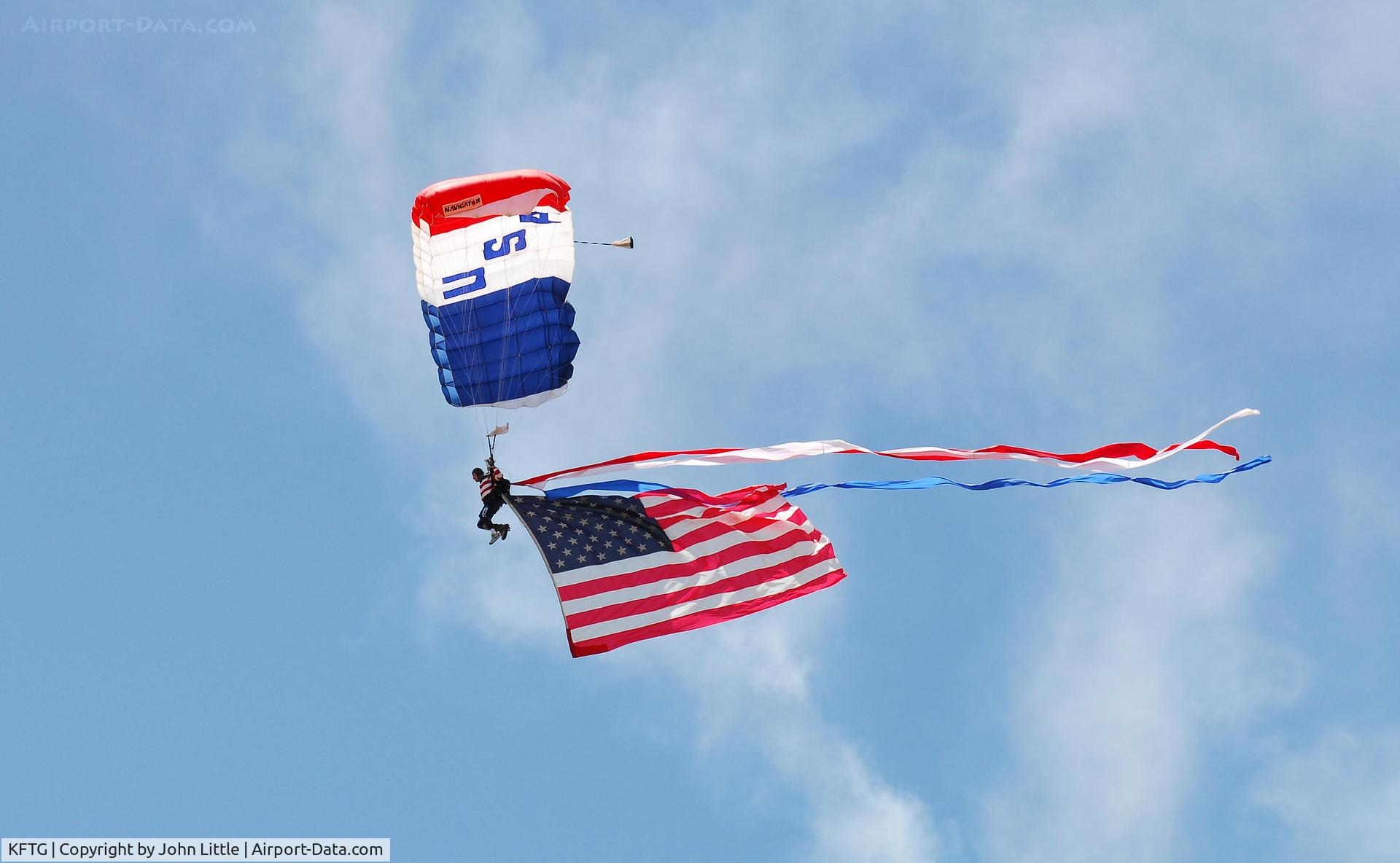 Front Range Airport (FTG) - Old Glory Parachute Jump to start the show, EAA Fly In Front Range