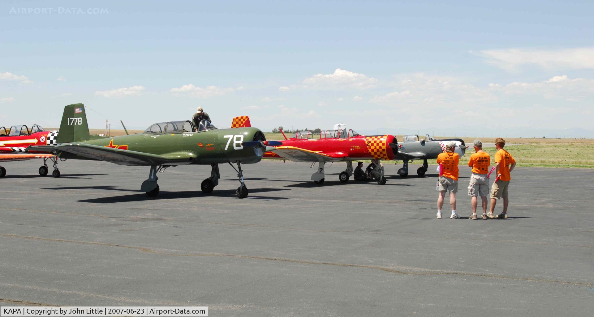 Centennial Airport (APA) - Group getting ready for start-up for formation flight - EAA Fly-In - Front Range